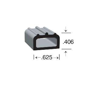 Ribbed style EPDM Sponge Rubber Seal