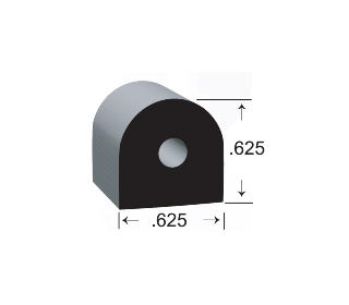 D-shaped EPDM Sponge Rubber Seal