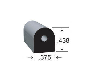 D-shaped EPDM Sponge Rubber Seal