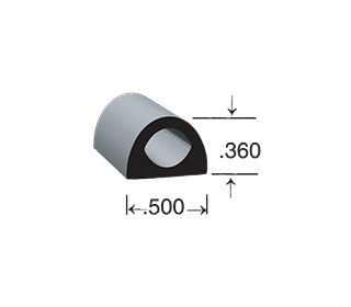 D-shaped EPDM Sponge Rubber Seal