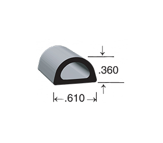 D-shaped EPDM Sponge Rubber Seal