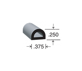 D-shaped EPDM Sponge Rubber Seal