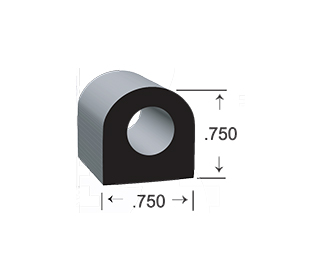 D-shaped EPDM Sponge Rubber Seal