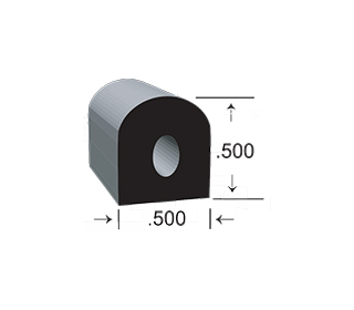 D-shaped EPDM Sponge Rubber Seal