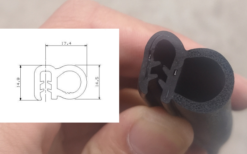 #15 EPDM Side Bubble Gasket