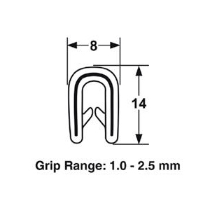 #58 Pinchweld Edge Protector 8×14mm