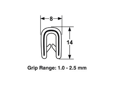 NO. 71 Black Pinchweld 8mm*14mm